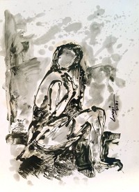 Wasi Haider, 12 x 18 inch, Oil On Paper, Figurative Painting, AC-WH-047